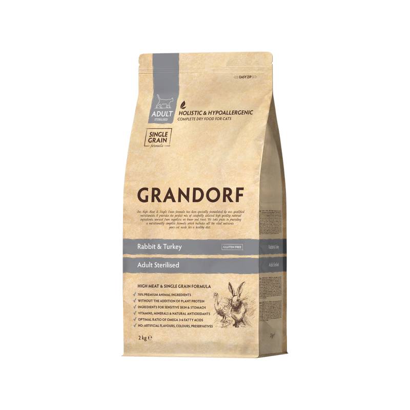 Grandorf Sterilised Adult - Kaninchen & Truthahn - 8 kg Grandorf Sterilised Adult - Kaninchen & Truthahn - 8 kg von Grandorf