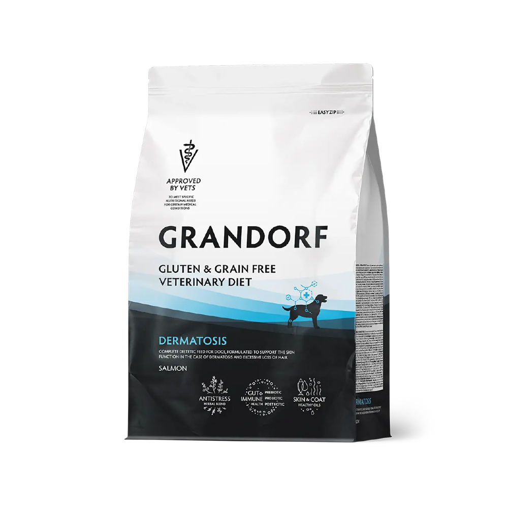 Grandorf Veterinary Diet Dog - Gluten & Grain Free - Dermatosis - 3 kg Grandorf Veterinary Diet Dog - Gluten & Grain Free - Dermatosis - 3 kg von Grandorf