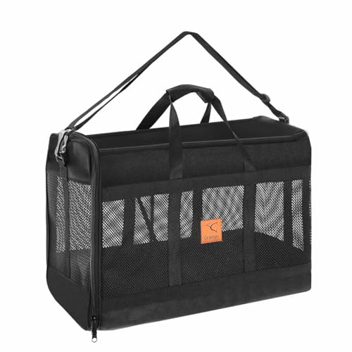 Granori Hundetasche 55x40x23 cm Flugzeug Hundetransporttasche/Hundetragetasche | Leichte Tiertransporttasche für Hund & Katze bis 15 kg | Große Tier Box Tasche für z. B. Eurowings & Lufthansa Flug von Granori