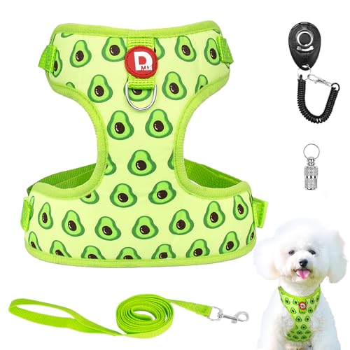 Hundegeschirr und Leine, niedlicher Obstdruck, einfaches Gehen, kein Ziehen, verstellbar, kein Ziehen, Hundegeschirr für Welpen, kleine, mittelgroße Hunde Hundegeschirr und Leine, niedlicher Obstdruck, einfaches Gehen, kein Ziehen, verstellbar, kein Ziehen, Hundegeschirr für Welpen, kleine, mittelgroße Hunde von Grantop