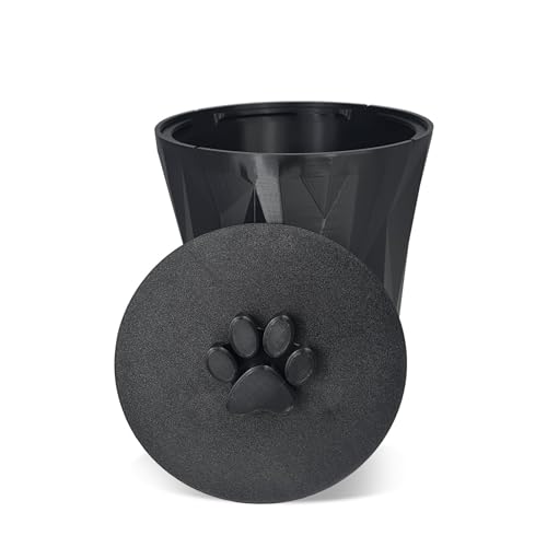 CrocketBox – Trockenfutterbehälter für Hunde und Katzen – hergestellt in Frankreich – luftdicht – geruchshemmend – APIE (Graphitschwarz / Katze) von GranuleBox