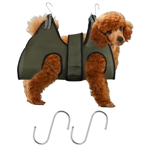 Granvoo Haustierpflege Hängematte für Hunde Katzen, Hundepflege Geschirr, Atmungsaktive Hundepflege Schlinge, Hundepflege Rückhaltetasche für Haustierpflege Waschen Nagelschneiden (XS, Armeegrün) Granvoo Haustierpflege Hängematte für Hunde Katzen, Hundepflege Geschirr, Atmungsaktive Hundepflege Schlinge, Hundepflege Rückhaltetasche für Haustierpflege Waschen Nagelschneiden (XS, Armeegrün) von Granvoo