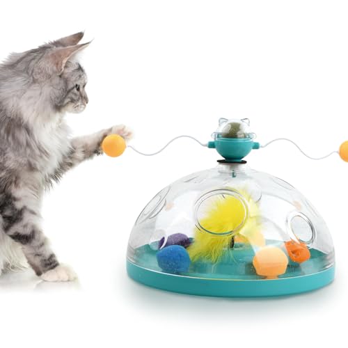 Mapille 4 in 1 Interaktives Katzenspielzeug,Kätzchen Feeder Stimulation Spielzeug,Federspielzeug Katzenspielzeug,Katzenspielzeug Intelligenz für Katzen,Katzenminze Kugel Spielzeug,für Haustiere Mapille 4 in 1 Interaktives Katzenspielzeug,Kätzchen Feeder Stimulation Spielzeug,Federspielzeug Katzenspielzeug,Katzenspielzeug Intelligenz für Katzen,Katzenminze Kugel Spielzeug,für Haustiere von Granvoo