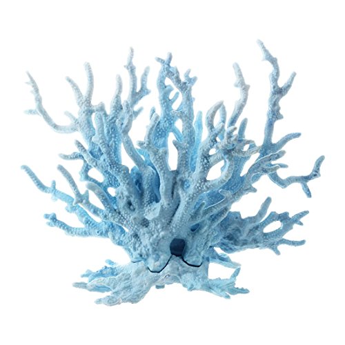 Graootoly Aquarium-Koralle, Kunststoff, hellblau von Graootoly