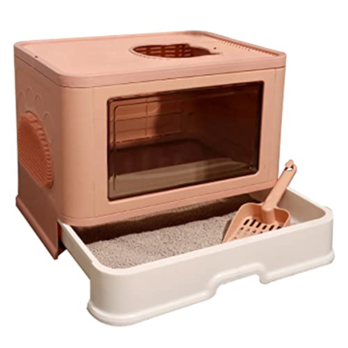 Graootoly Zusammenklappbare Katzentoilette mit Deckel oben Ausgang leicht zu reinigen Töpfchen mit Tabletts C Graootoly Zusammenklappbare Katzentoilette mit Deckel oben Ausgang leicht zu reinigen Töpfchen mit Tabletts C von Graootoly