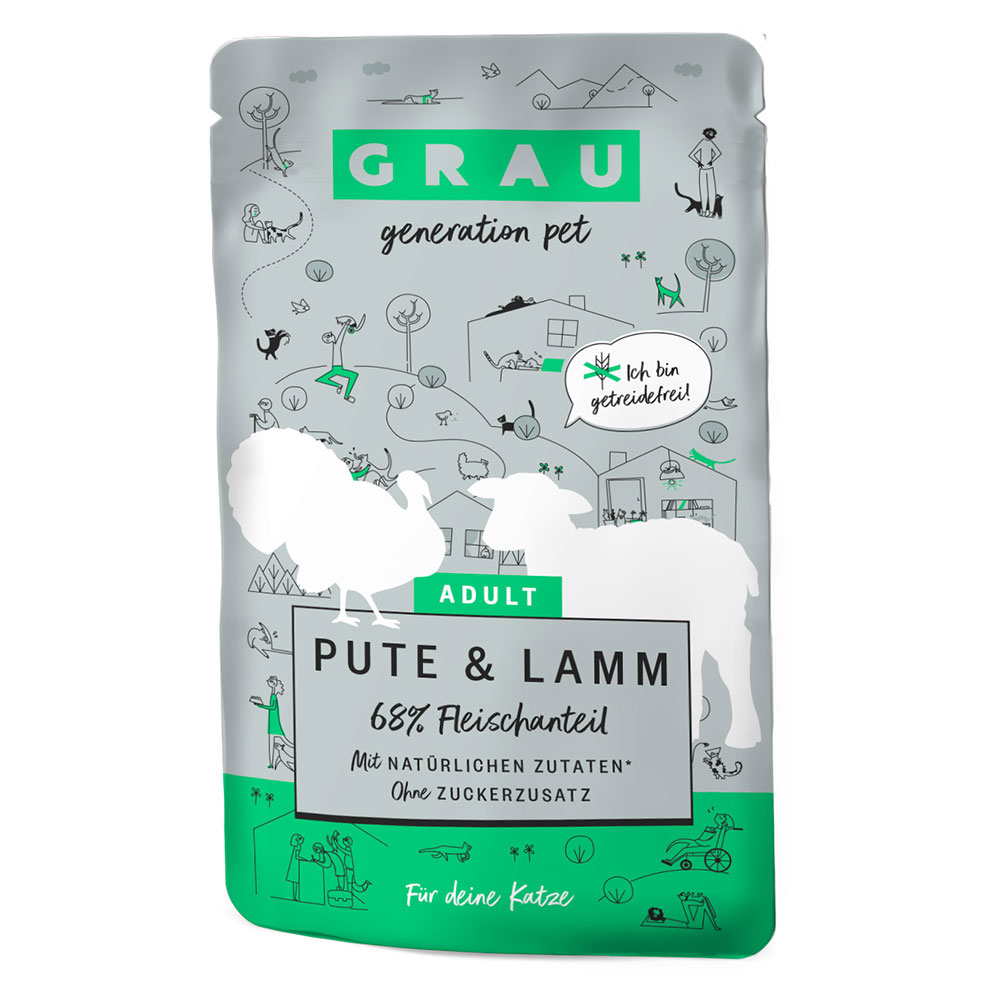 GRAU Adult Getreidefrei 16 x 125 g - Pute & Lamm GRAU Adult Getreidefrei 16 x 125 g - Pute & Lamm von Grau