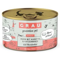 GRAU Adult Getreidefrei 6 x 200 g - Huhn mit Karotte & Minze von Grau