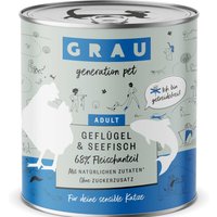 GRAU Adult Getreidefrei 6 x 800 g - Geflügel & Seefisch von Grau