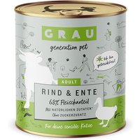 GRAU Adult Getreidefrei 6 x 800 g - Rind & Ente von Grau