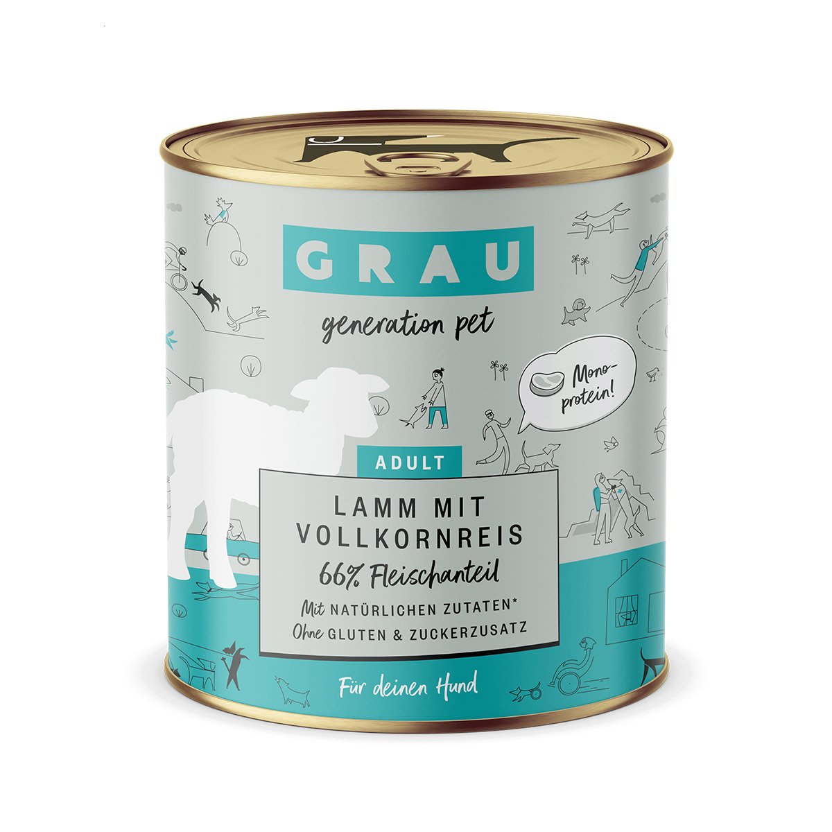 GRAU Hund Adult Lamm mit Vollkornreis 6x800g GRAU Hund Adult Lamm mit Vollkornreis 6x800g von Grau