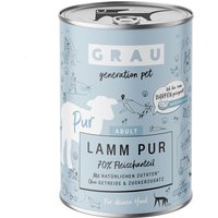 GRAU Hundefutter 6 x 400 g - Lamm Pur mit Leinöl von Grau