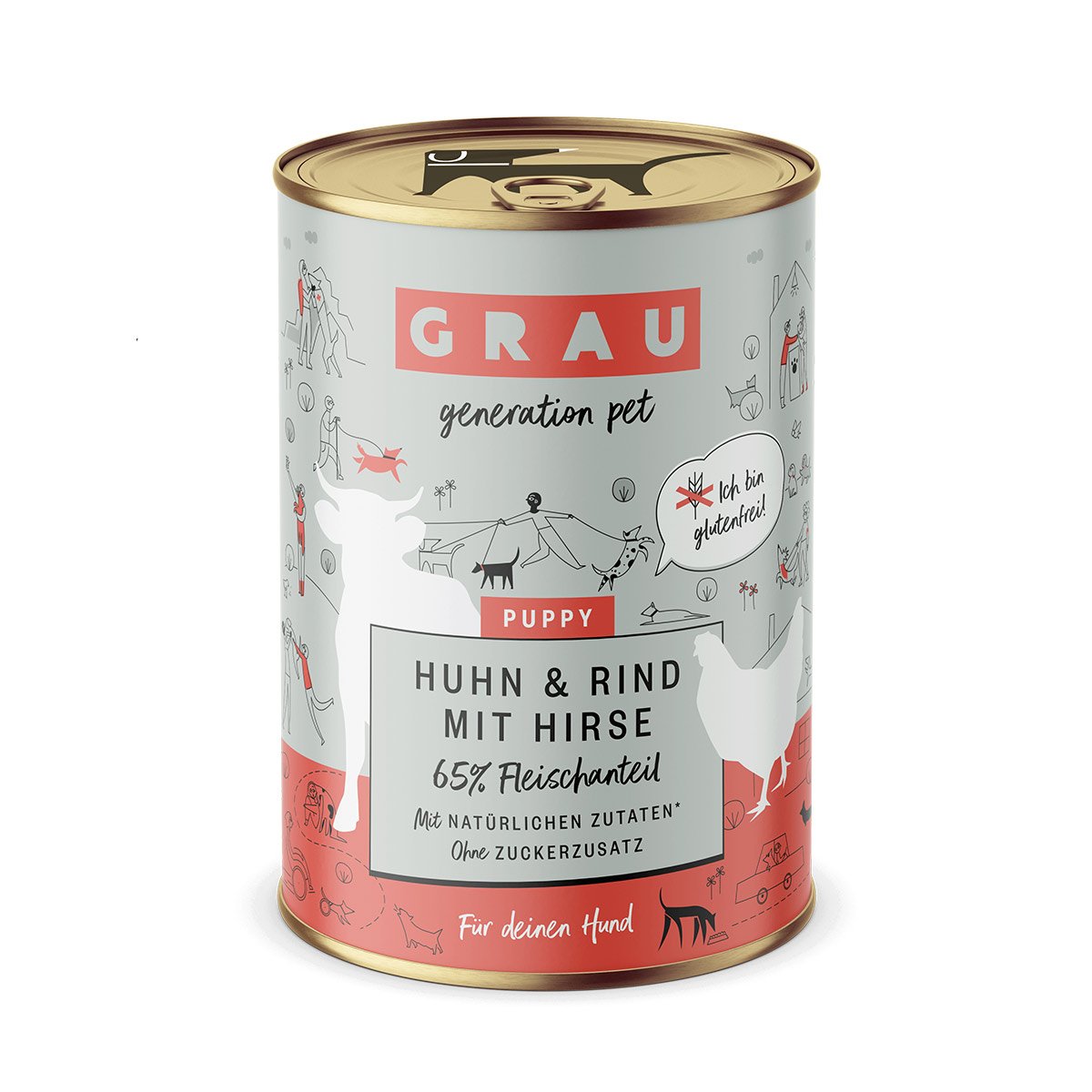GRAU Puppy/Junior Huhn & Rind 6x400g GRAU Puppy/Junior Huhn & Rind 6x400g von Grau