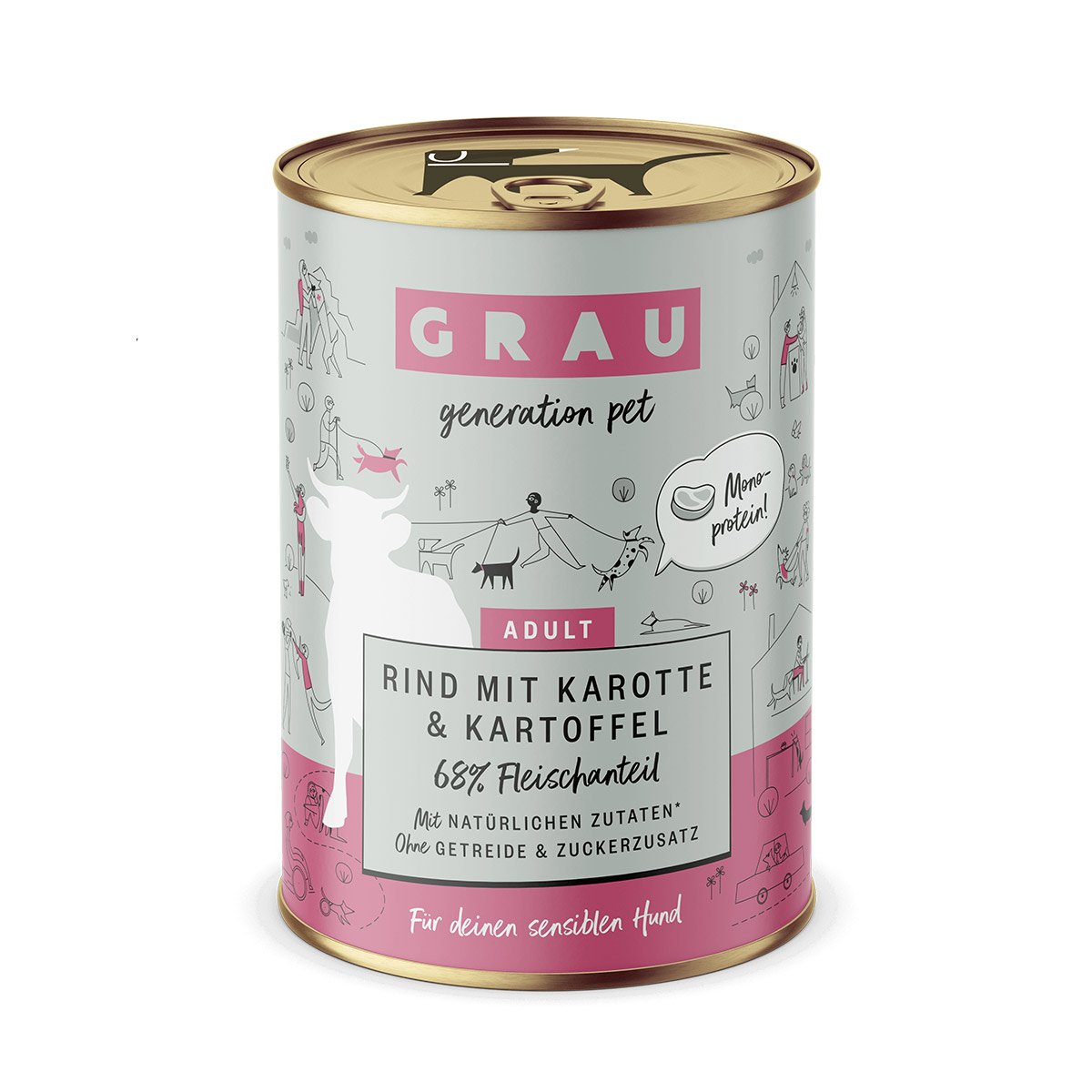 GRAU Rind mit Karotte & Kartoffel 6x400g von Grau