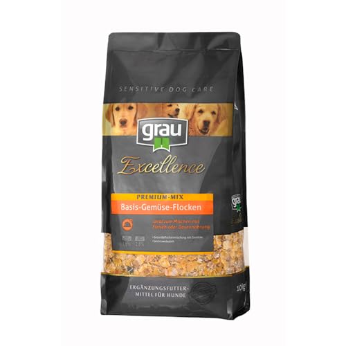 GRAU – das Original – Getreideflockenmischung mit Gemüse für Hunde - Exc SDC Premium Mix Basis, 1er Pack (1 x 1,5 kg), Ergänzungsfuttermittel für Hunde von Grau