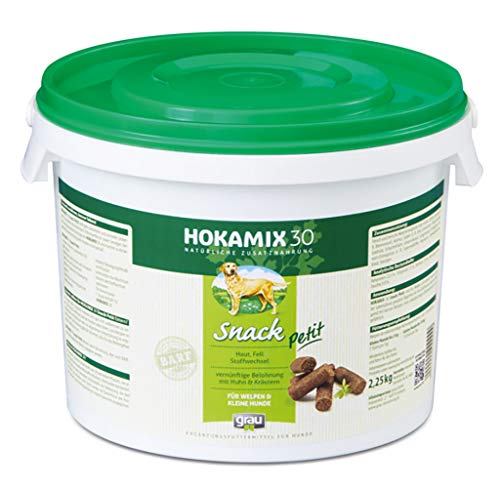 GRAU - das Original - HOKAMIX30 Snack Petit, der gesunde Vorsorgesnack mit 30 wichtigen Kräutern, 1er Pack (1 x 2,25 kg), Ergänzungsfuttermittel für Hunde von Grau