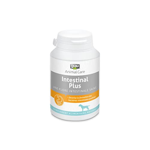 GRAU - das Original - Intestinal Plus Tabletten, für den Wiederaufbau der Darmflora, mit wichtigen Probiotikas und Darmbakterien, 1er Pack (1 x 120 Stück), Ergänzungsfuttermittel für Hunde und Katzen von Grau