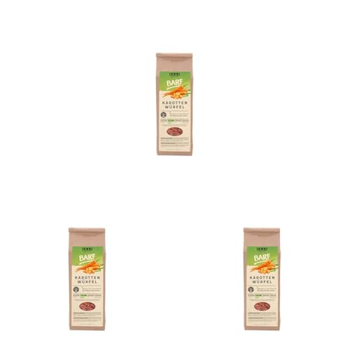 GRAU – das Original – Trockengemüse zum BARFen für Hunde - Karotten-Würfel, 3er Pack (1 x 150 g), Ergänzungsfuttermittel für Hunde von Grau