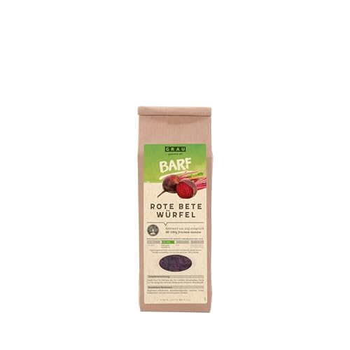 GRAU – das Original – Trockengemüse zum BARFen für Hunde - Rote Beete-Würfel, 1er Pack (1 x 150 g), Ergänzungsfuttermittel für Hunde von Grau
