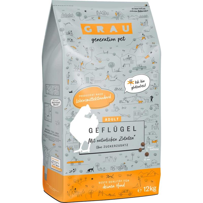Grau Adult Geflügel 11,5 kg (Verpackung beschädigt) (4,08 € pro 1 kg) von Grau