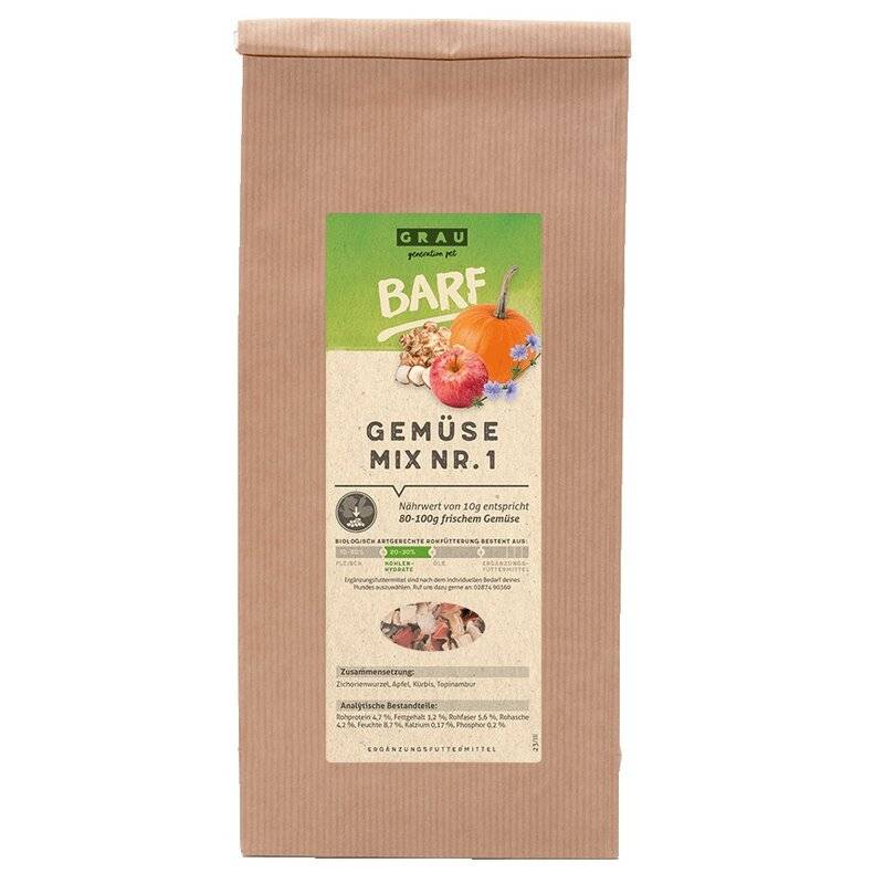 Grau Barf Gemüsemix Mischung Nr.1 500 g (20,40 € pro 1 kg) von Grau