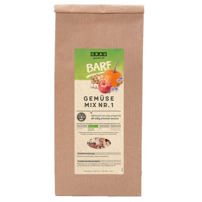 Grau Barf Gem�semix Mischung Nr.1 500 g (20,40 € pro 1 kg) von Grau