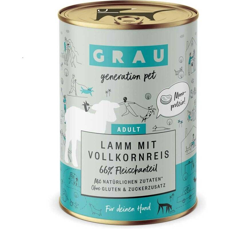 Grau Hund Lamm mit Vollkornreis 400 g (6,98 € pro 1 kg) von Grau
