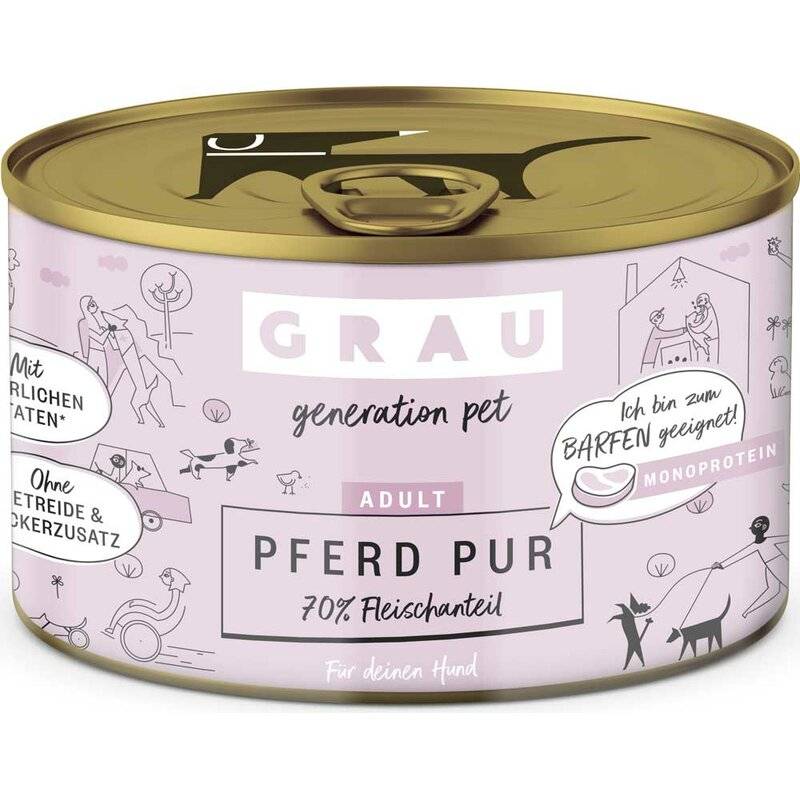 Grau Adult Pferd Pur 200 g (13,45 € pro 1 kg) von Grau