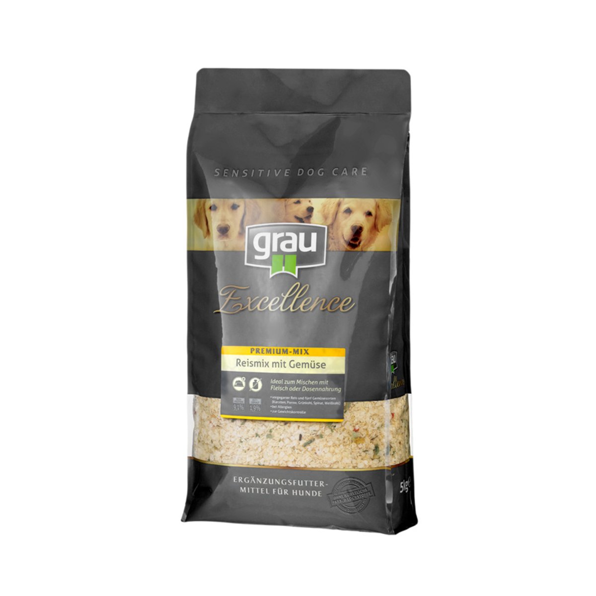 Grau Excellence Hunde-Trockenfutter Premium-Mix Reismix mit Gemüse 5kg von Grau