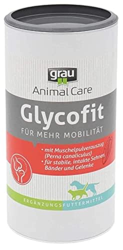 GRAU - das Original - Glycofit, für einen stabilen Bewegungsapparat und mehr Mobilität, 1er Pack (1 x 500 g), Ergänzungsfuttermittel für Hunde von Grau