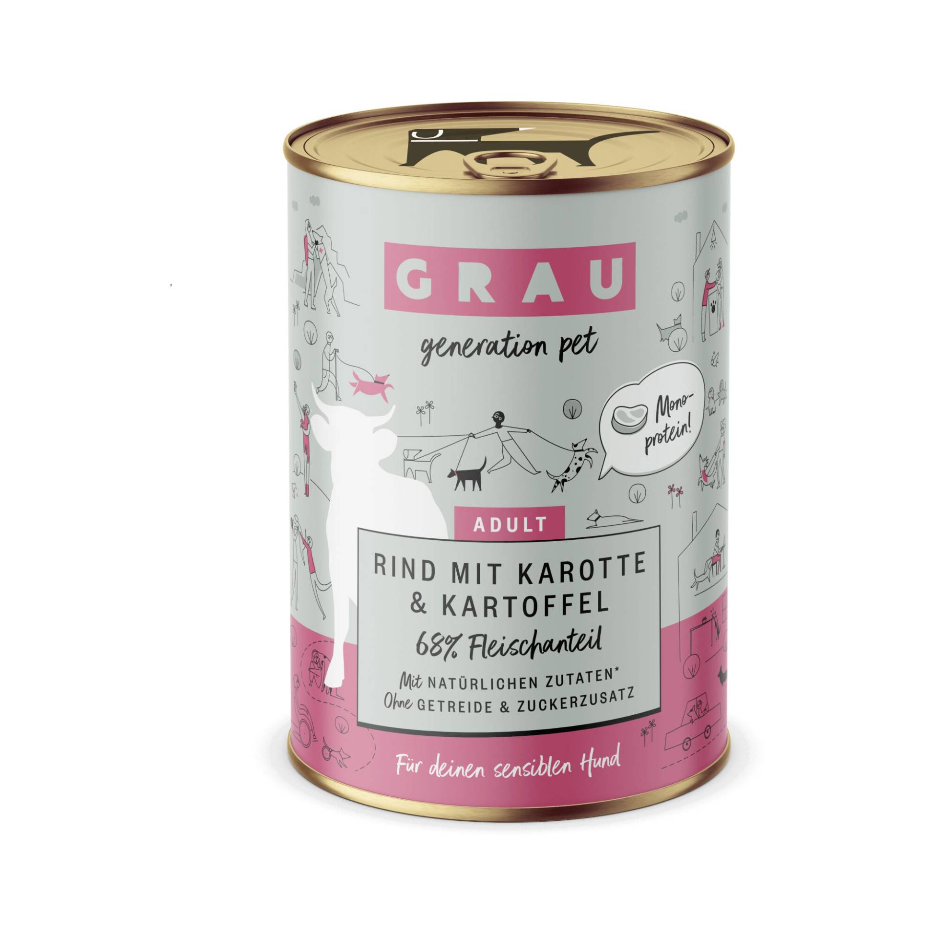 Grau Grain-Free Rindfleisch mit Karotte und Kartoffel Dose - 6 x 400 g Grau Grain-Free Rindfleisch mit Karotte und Kartoffel Dose - 6 x 400 g von Grau