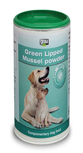 GRAU - das Original - 100 % reines Grünlippmuschelpulver, zur Unterstützung der Gelenke, 1er Pack (1 x 500 g), Ergänzungsfuttermittel für Hunde & Katzen von Grau