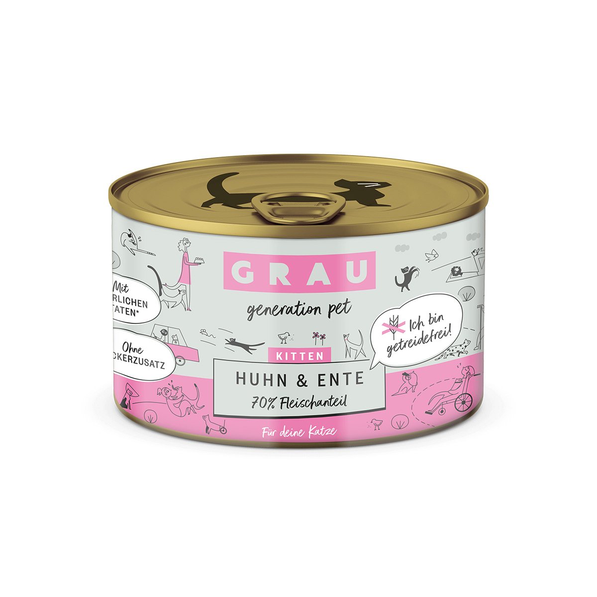 Grau Katze Kitten Huhn & Ente 6 x 200g Grau Katze Kitten Huhn & Ente 6 x 200g von Grau
