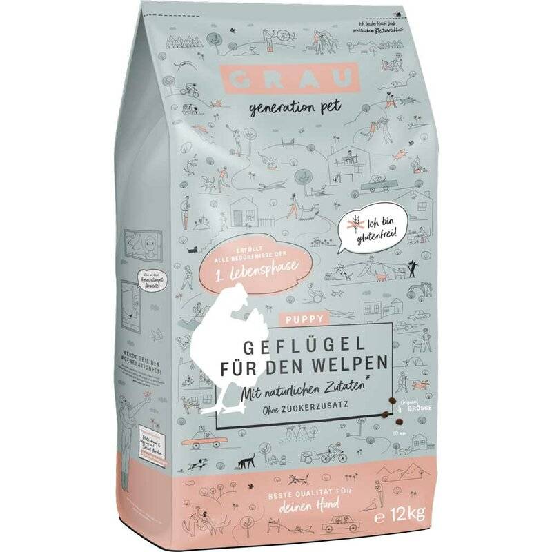 Grau Puppy Gefl�gel 12 kg (5,00 € pro 1 kg) von Grau