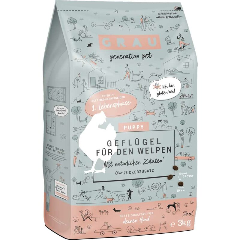 Grau Puppy Gefl�gel 3 kg (6,98 € pro 1 kg) von Grau