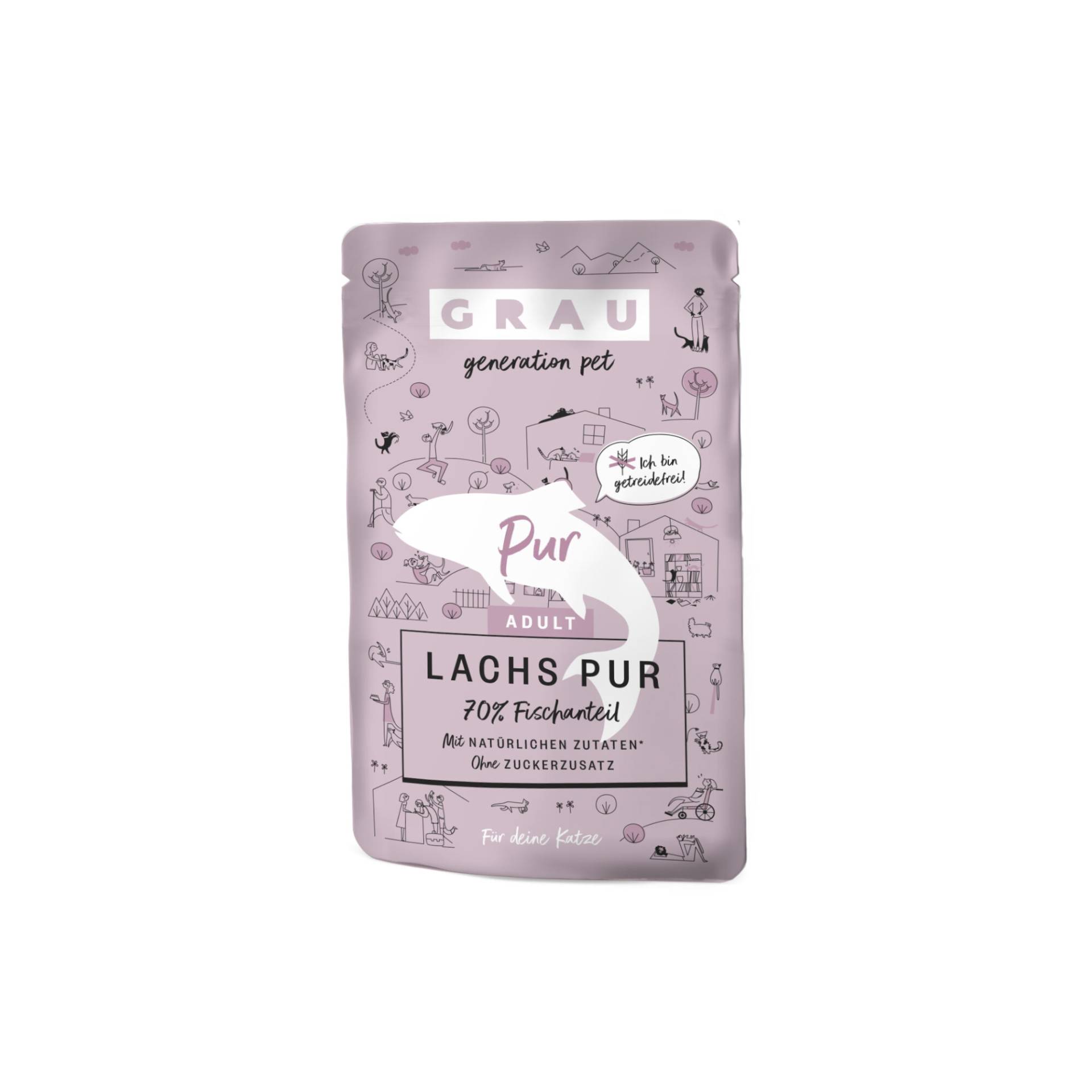 Grau Pur Lachs Pouch - 16 x 125 g Grau Pur Lachs Pouch - 16 x 125 g von Grau