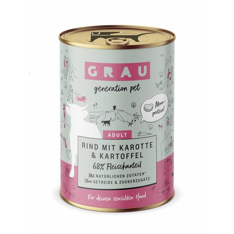 Grau Hund Rind mit Karotte & Kartoffel 400 g (6,98 € pro 1 kg) von Grau