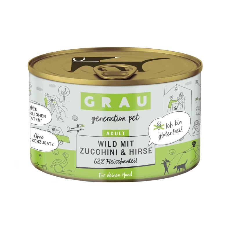 Grau Schlemmertopf - Wild, Gemüse & Nudeln - 6 x 400 g von Grau