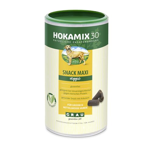 Grau - das Original - HOKAMIX30 Snack Maxi Veggie, der gesunde vegetarischer Snack mit 30 wichtigen Kräutern, 1er Pack (1 x 800g), Ergänzungsfuttermittel für Hunde von Grau