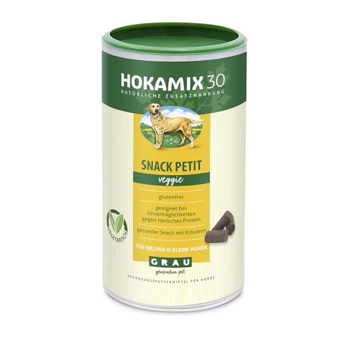 Grau - das Original - HOKAMIX30 Snack Petit Veggie, der gesunde vegetarischer Snack mit 30 wichtigen Kräutern, 1er Pack (1 x 800g), Ergänzungsfuttermittel für Hunde von Grau