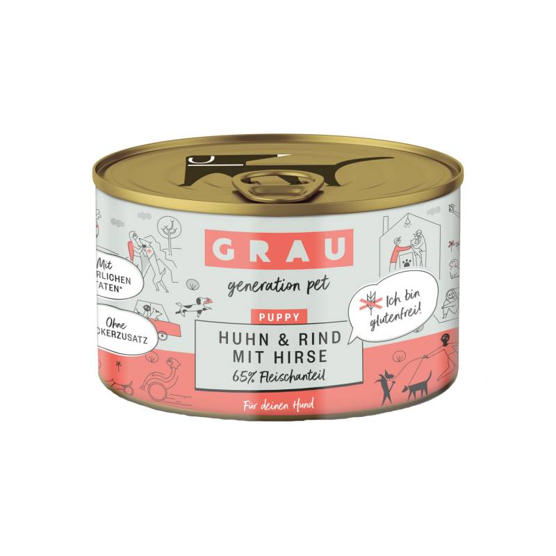 GrauDST - PUPPY/JUN Huhn,Rind&Hirse 6x200g GrauDST - PUPPY/JUN Huhn,Rind&Hirse 6x200g von Grau