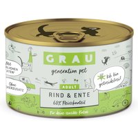 Sparpaket GRAU Adult Getreidefrei 24 x 200 g - Rind & Ente von Grau