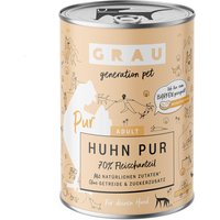 Sparpaket GRAU Hundefutter 12 x 400 g - Huhn Pur mit Leinöl von Grau