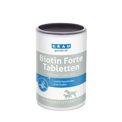GRAU - das Original - Biotin-Forte-Tabletten, geschmeidiges Fell und starke Krallen für Hunde und Katzen, 1er Pack (1 x 400 Stück), Ergänzungsfuttermittel für Hunde von Grehge