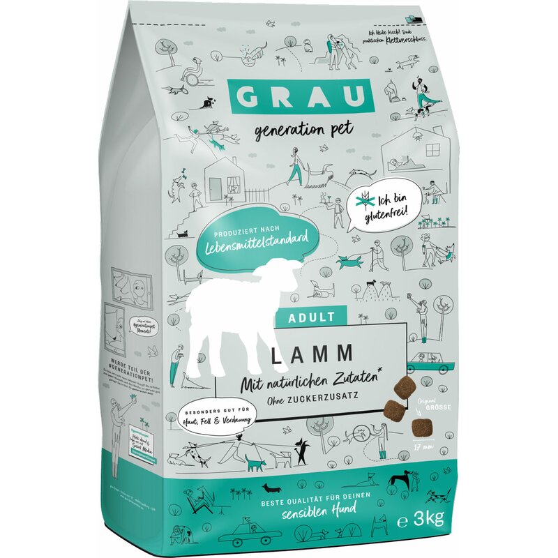 Grau Adult Lamm 3 kg (7,32 € pro 1 kg) von Grau