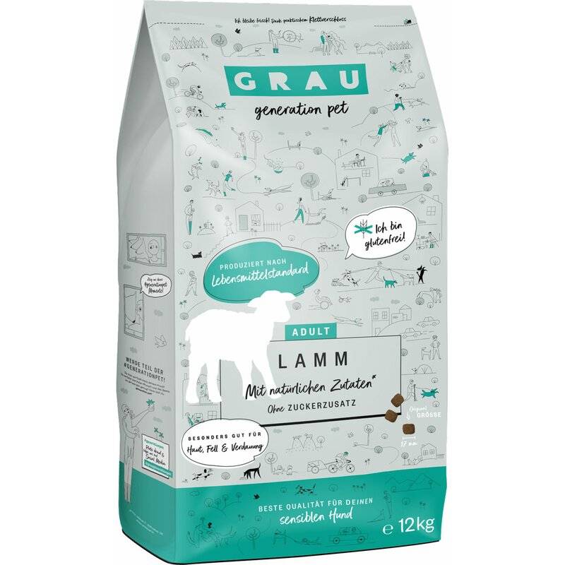 Grau Adult Lamm Sparpaket 2 x 12 kg (4,87 € pro 1 kg) von Grau