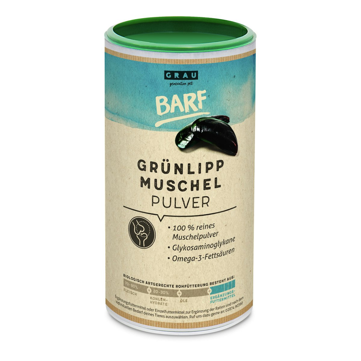 grau Grünlippmuschel-Pulver Nahrungsergänzung von Grau