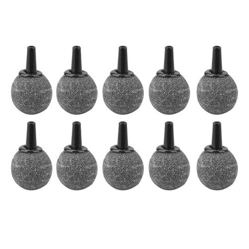 Grcfumo 10 Stcs Calabash Muster Luft Sauerstoff Blasenstein, Fischtankluftstein, Fischtank Luftspurblasendiffusor für Luftpumpen von Grcfumo