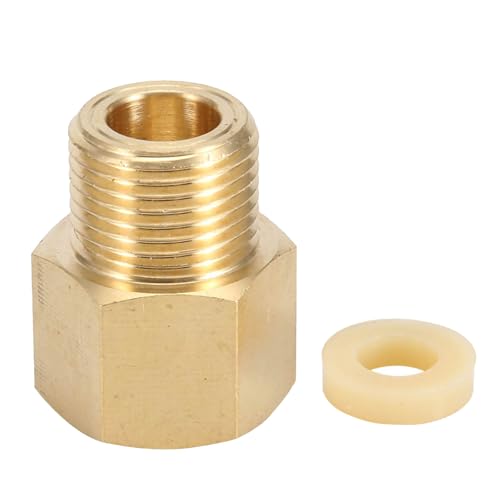 Grcfumo CO2 Tank Adapter, CGA320 Adapter Konverter, Gewinde Set Ersatz Zubehör für Soda Maschine Tank, Gold (CGA320 in W21.8 konvertieren) von Grcfumo