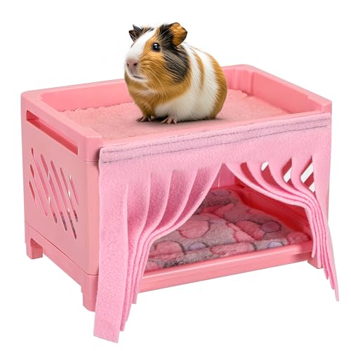 Grddaef Meerschweinchenbett, Kleintier-Etagenbett Meerschweinchen-Versteck Schlafbett für Chinchilla, Hamster, Ratten von Grddaef