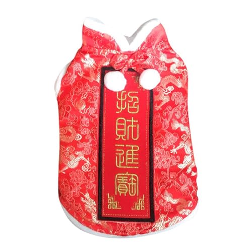 Anzug Für Haustiere Chinesischer Hundemantel Traditionelle Rote Hundekleidung Für Große Hunde Chinesische Hundekleidung Haustierkostüm Hundemäntel Für Mittelgroße Hunde Wasserdicht von Greabuy